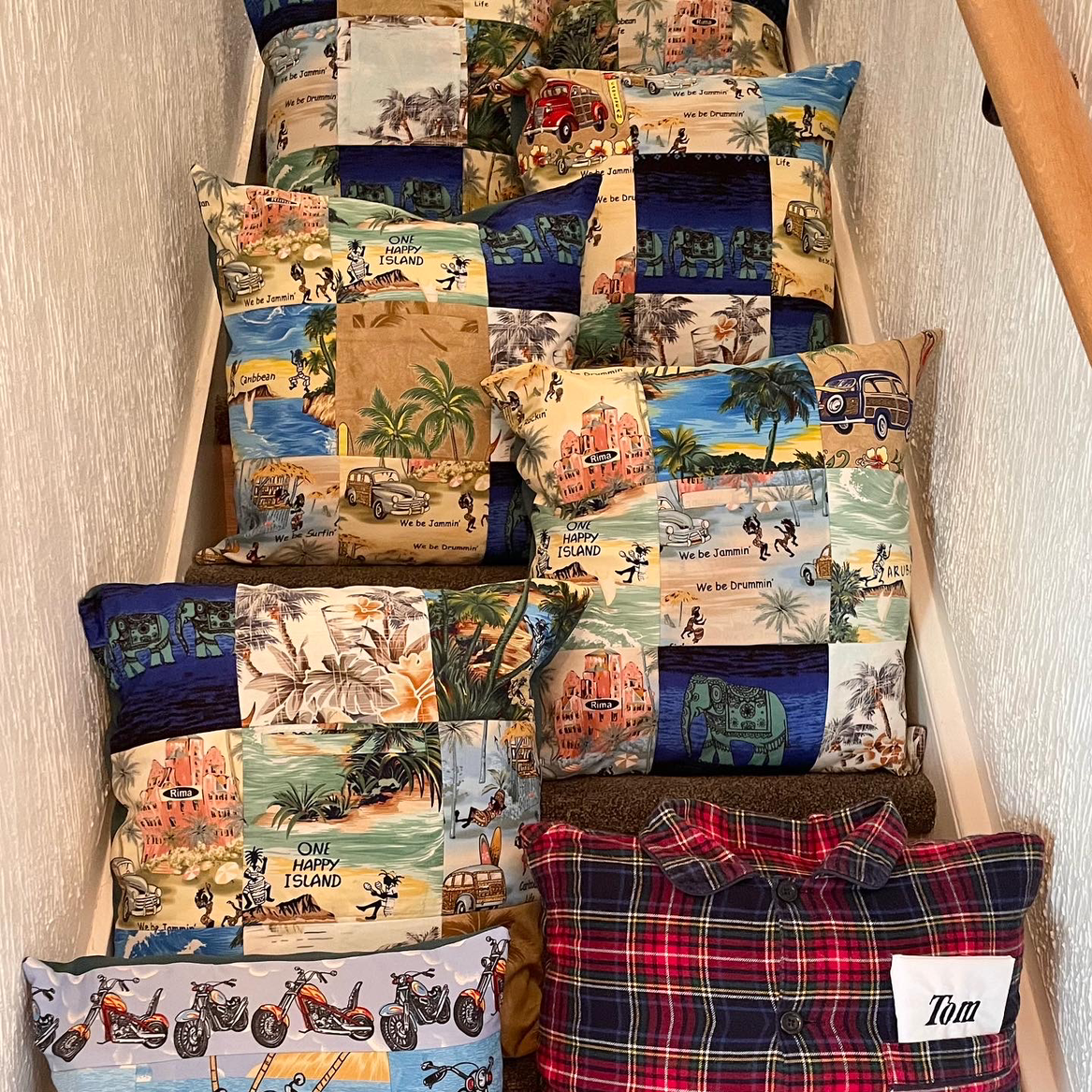 Patchwork keepsake or memory cushion - Image 5