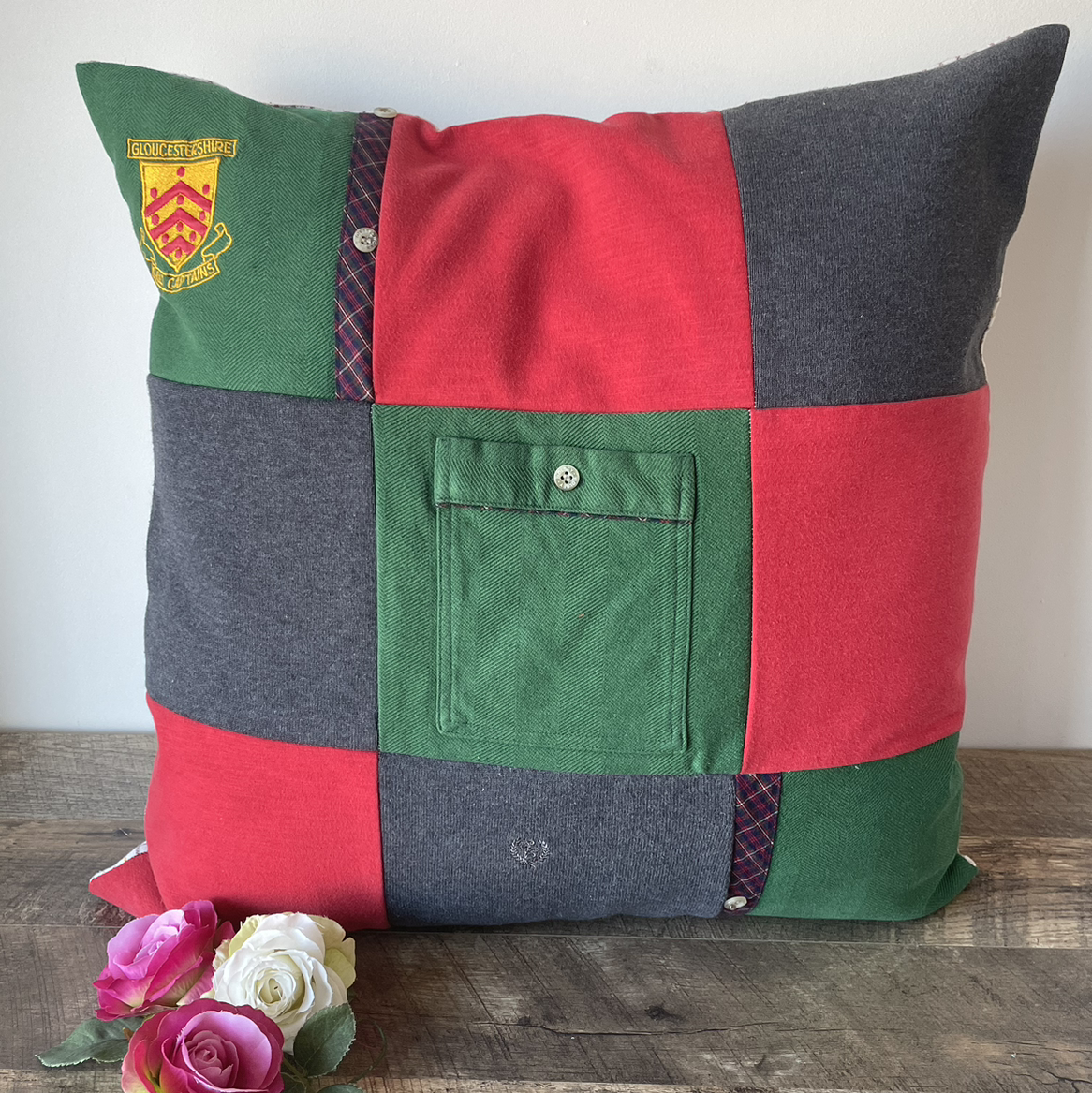 Patchwork keepsake or memory cushion - Image 3